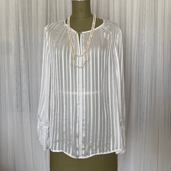 DKNY sheer blouse - Picture 1 of 11